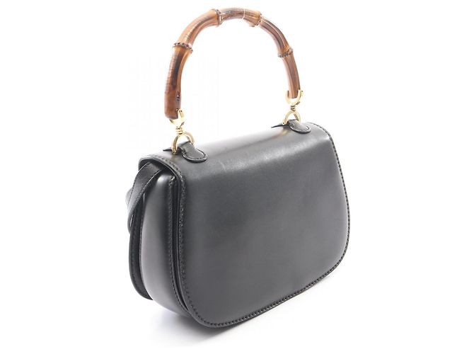 Bolso de mano 2-Way Gucci Bamboo Negro - vista 2