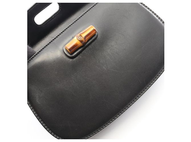 Bolso de mano 2-Way Gucci Bamboo Negro - vista 6