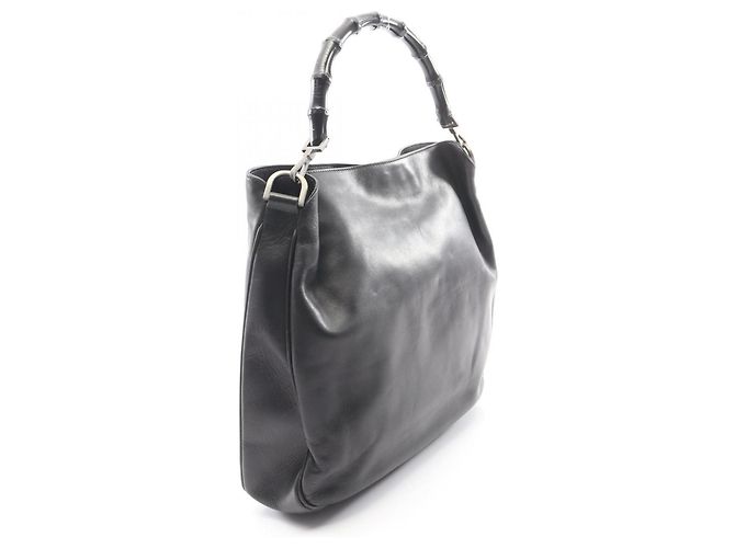 Borsa a mano Gucci Bamboo 2 in 1 Nero - vista 2