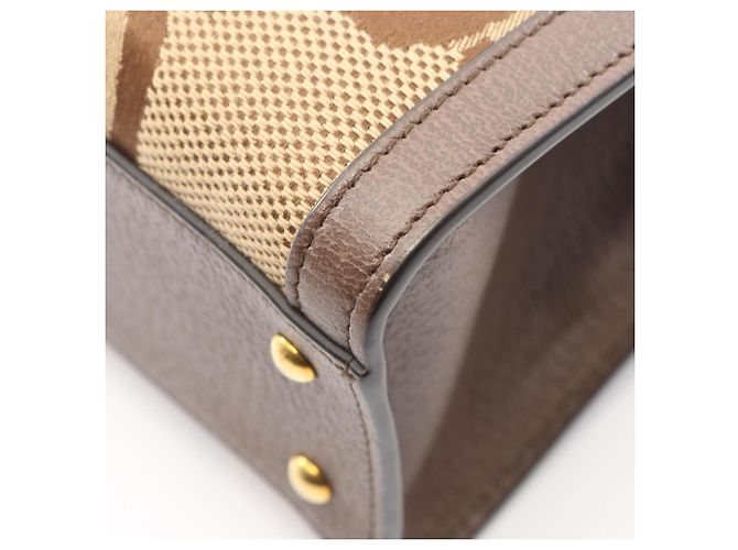 Bolsa 2-Way Gucci Diana Jumbo GG Marrom Bege - vista 7