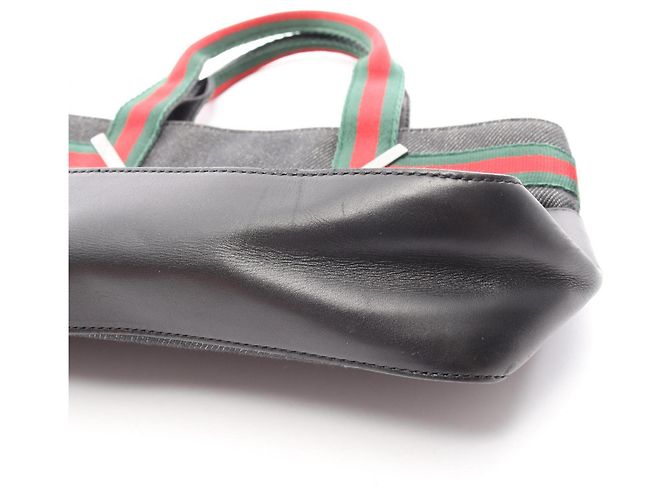Borsa Gucci Sherry Line Nero Rosso Verde - vista 11