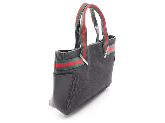 Borsa Gucci Sherry Line Nero Rosso Verde - vista 2
