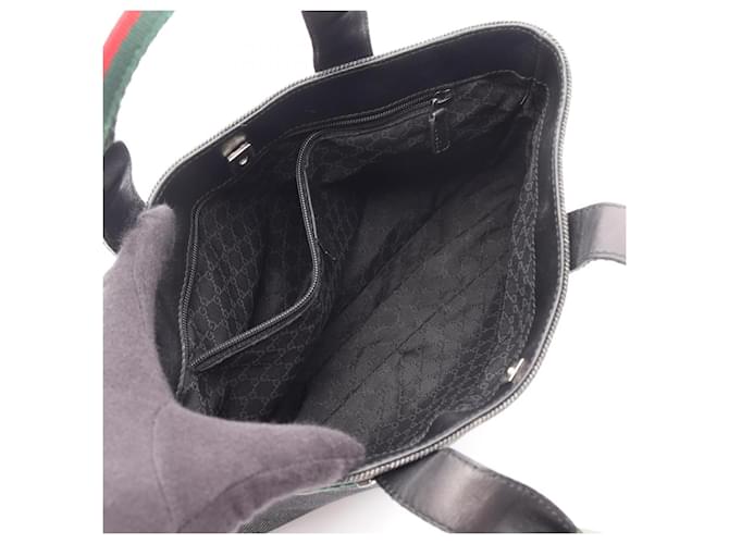 Borsa Gucci Sherry Line Nero Rosso Verde - vista 3