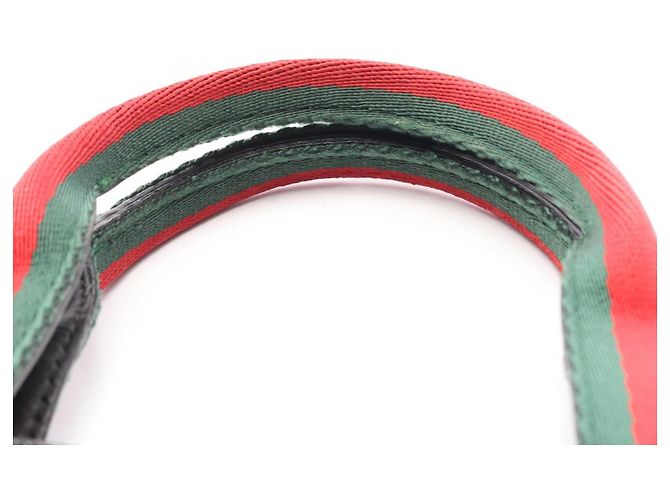 Borsa Gucci Sherry Line Nero Rosso Verde - vista 9