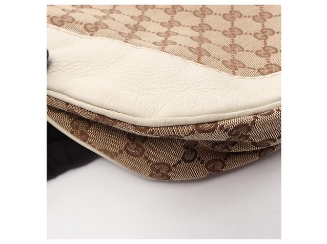 Borsa a Spalla Gucci Charlotte GG Canvas Beige Crudo - vista 11