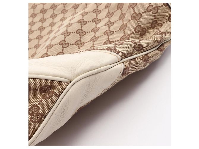 Borsa a Spalla Gucci Charlotte GG Canvas Beige Crudo - vista 13