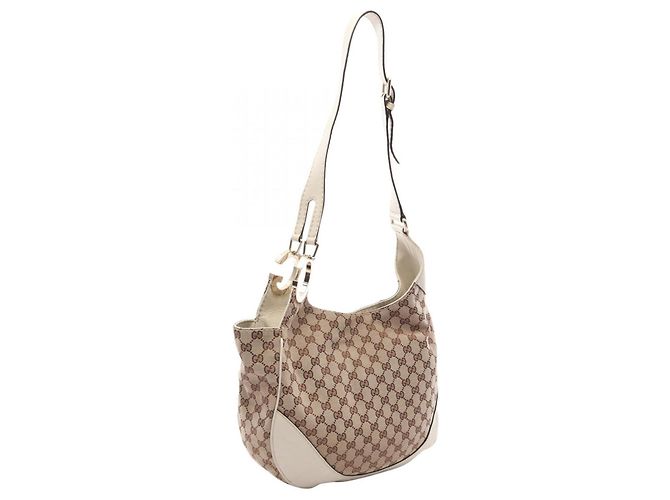 Borsa a Spalla Gucci Charlotte GG Canvas Beige Crudo - vista 2