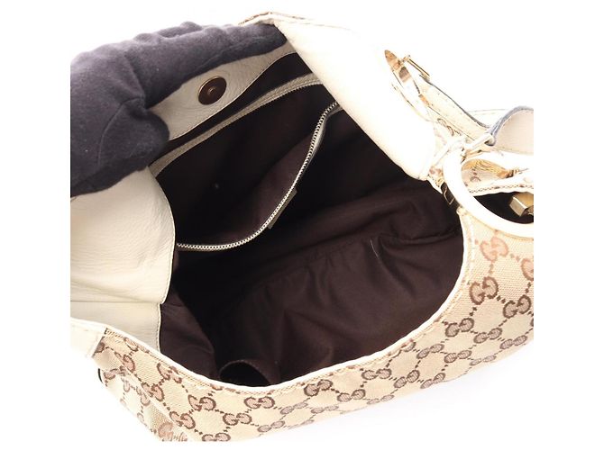 Borsa a Spalla Gucci Charlotte GG Canvas Beige Crudo - vista 3