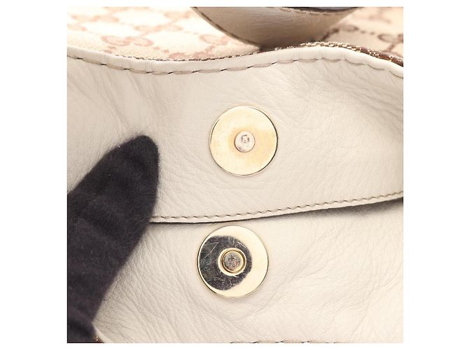 Borsa a Spalla Gucci Charlotte GG Canvas Beige Crudo - vista 6