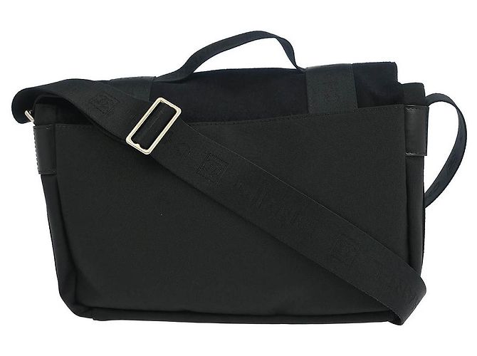Chanel Sport Line Flap Messenger Lana e Nylon Small Nero - vista 2