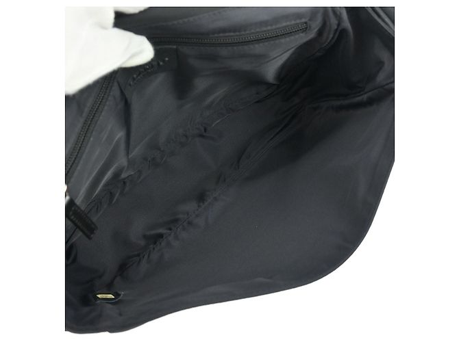 Chanel Sport Line Flap Messenger Lana e Nylon Small Nero - vista 3