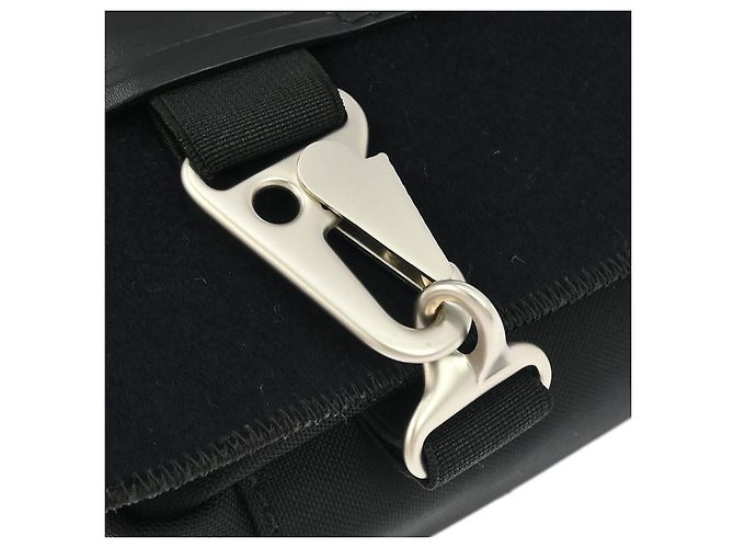 Chanel Sport Line Flap Messenger Lana e Nylon Small Nero - vista 6