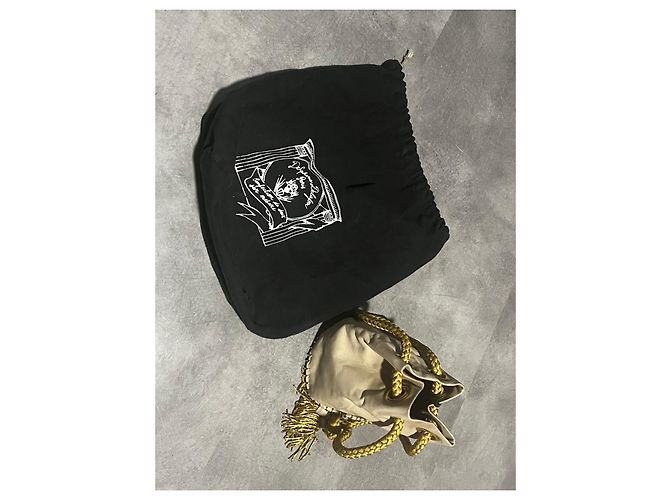 Delphine Delafon Beuteltasche aus Leder und Python Braun Beige - Ansicht 2