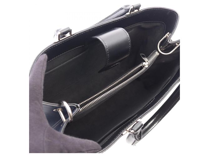 Borsa Tote 2-Way Louis Vuitton Cléber MM Nero Blu navy - vista 3