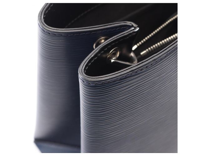 Borsa Tote 2-Way Louis Vuitton Cléber MM Nero Blu navy - vista 6