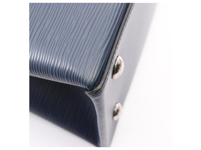 Borsa Tote 2-Way Louis Vuitton Cléber MM Nero Blu navy - vista 7