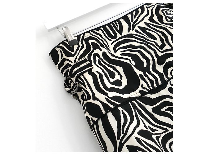 Marni Gonna midi raso stampa zebra Pre-Fall 2018 Nero Bianco - vista 5