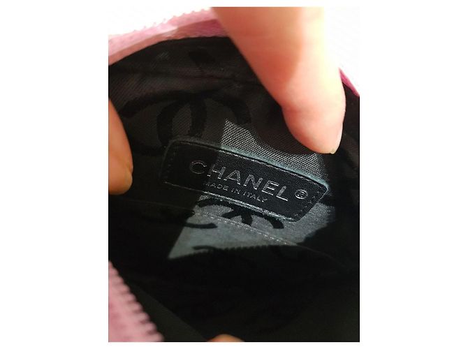 Chanel Mini Borsa in Pelle Trapuntata Rosa Nero - vista 3