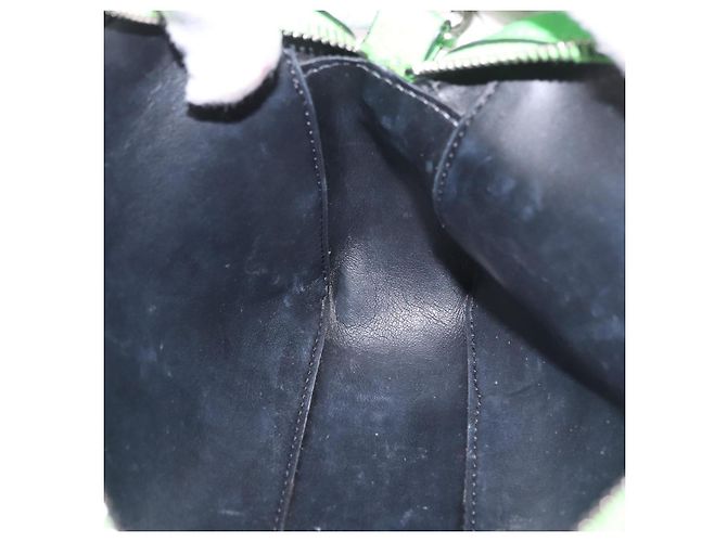Borsa a tracolla VALENTINO in pelle verde argento Auth bs35697 - vista 19