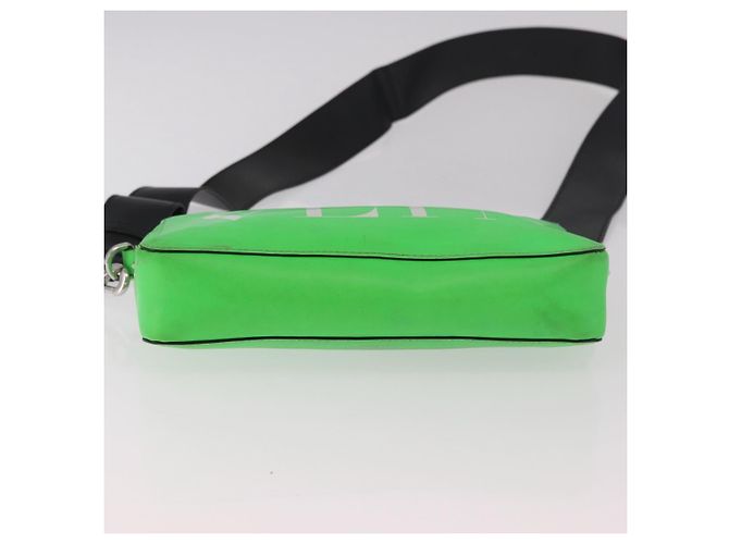 Borsa a tracolla VALENTINO in pelle verde argento Auth bs35697 - vista 5