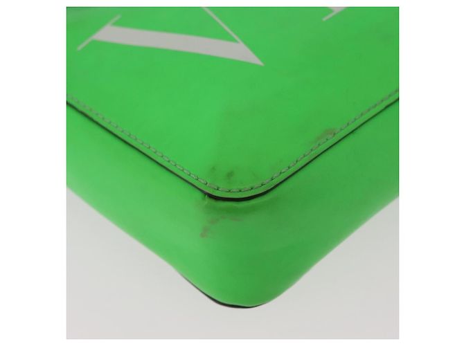 Borsa a tracolla VALENTINO in pelle verde argento Auth bs35697 - vista 9