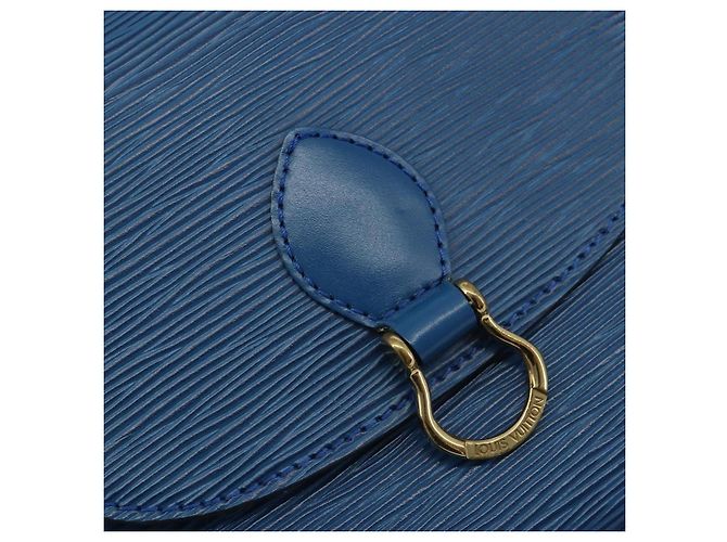 Borsa a Spalla LOUIS VUITTON Epi Saint Cloud PM Blue M52195 LV Auth 187685 - vista 17