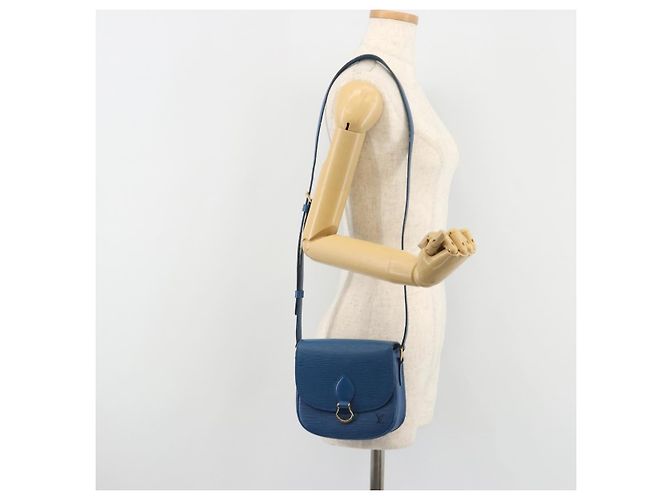 Borsa a Spalla LOUIS VUITTON Epi Saint Cloud PM Blue M52195 LV Auth 187685 - vista 24