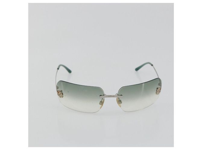 Gafas de sol CHANEL Camelia metal Verde CC Auth 188892 - vista 2