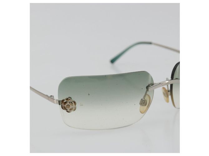 Gafas de sol CHANEL Camelia metal Verde CC Auth 188892 - vista 6