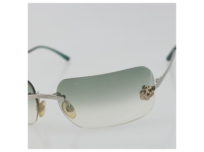 Gafas de sol CHANEL Camelia metal Verde CC Auth 188892 - vista 7