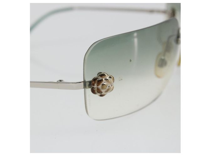 Gafas de sol CHANEL Camelia metal Verde CC Auth 188892 - vista 8