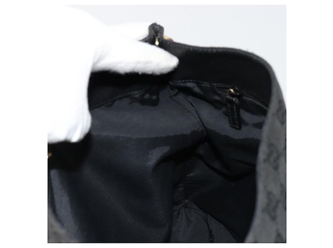 Borsa a Spalla GG Canvas Gucci Nera Oro 91761 Auth 187145A Nero D'oro - vista 19