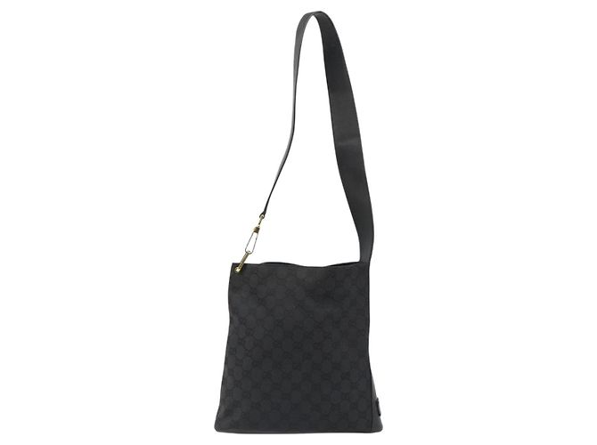 Borsa a Spalla GG Canvas Gucci Nera Oro 91761 Auth 187145A Nero D'oro - vista 2