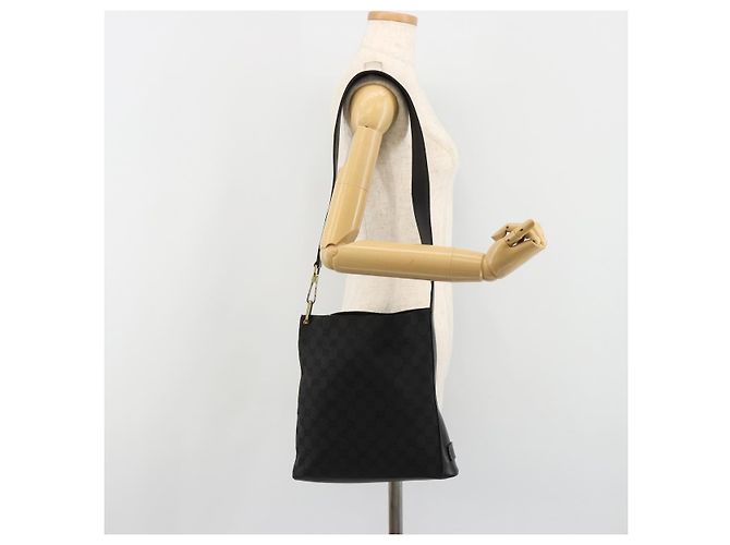 Borsa a Spalla GG Canvas Gucci Nera Oro 91761 Auth 187145A Nero D'oro - vista 23