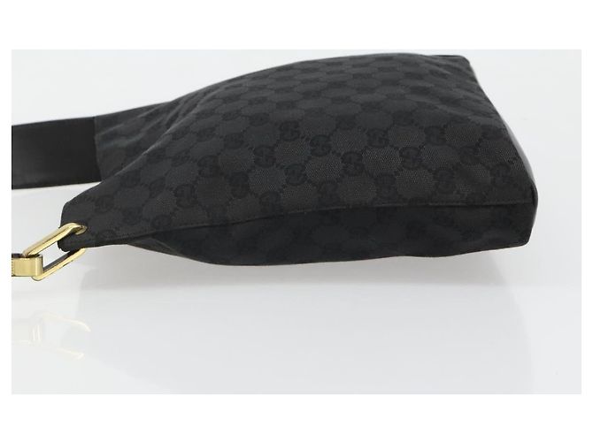 Borsa a Spalla GG Canvas Gucci Nera Oro 91761 Auth 187145A Nero D'oro - vista 5