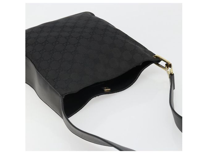 Borsa a Spalla GG Canvas Gucci Nera Oro 91761 Auth 187145A Nero D'oro - vista 6