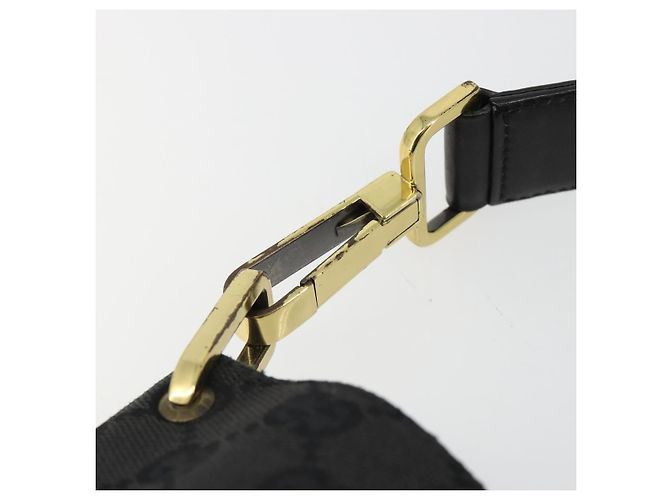 Borsa a Spalla GG Canvas Gucci Nera Oro 91761 Auth 187145A Nero D'oro - vista 9