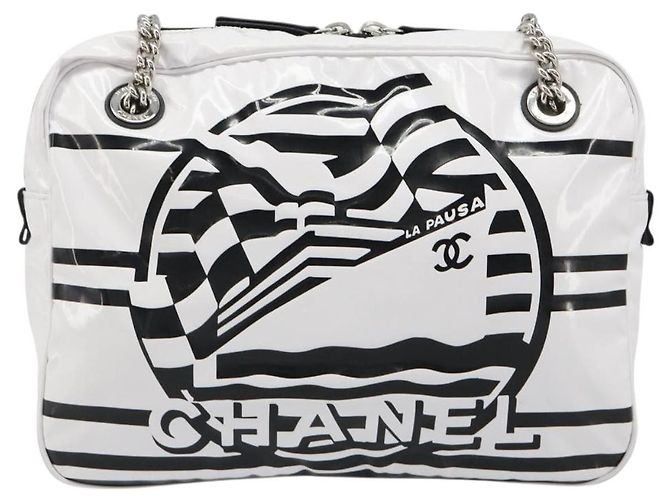 CHANEL La Pausa Chain Bag Patent leather White Silver CC Auth BA13516SAM Argento Bianco - vista 2
