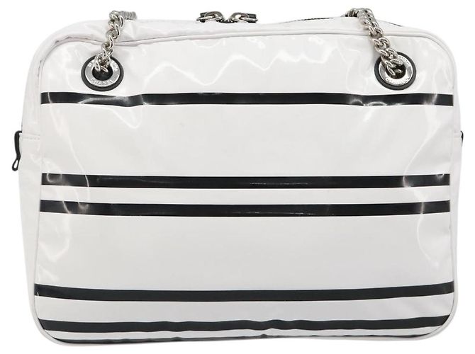 CHANEL La Pausa Chain Bag Patent leather White Silver CC Auth BA13516SAM Argento Bianco - vista 3