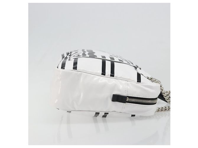 CHANEL La Pausa Chain Bag Patent leather White Silver CC Auth BA13516SAM Argento Bianco - vista 4