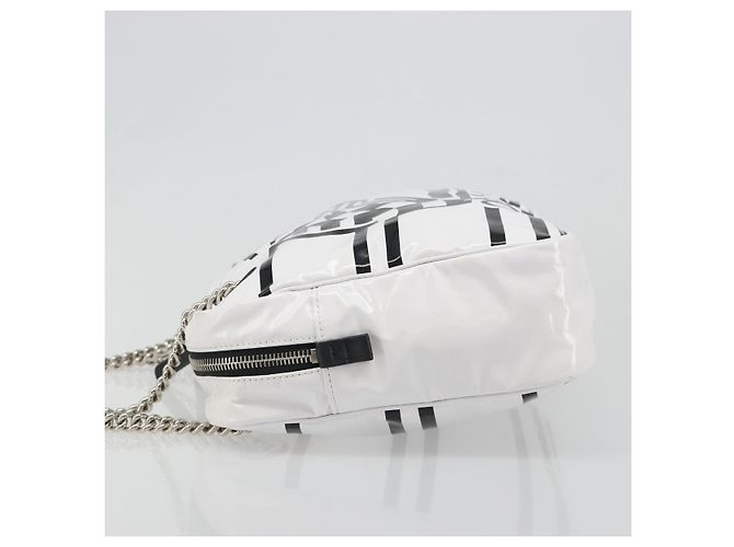 CHANEL La Pausa Chain Bag Patent leather White Silver CC Auth BA13516SAM Argento Bianco - vista 5