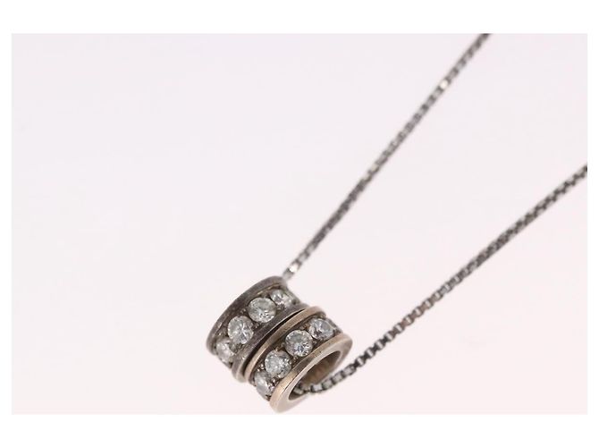 Christian Dior Halskette Metall Silber Authentisch BA13641 - Ansicht 10