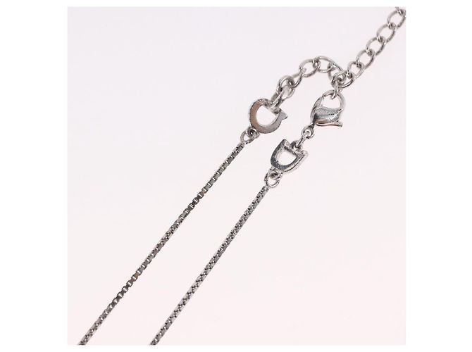 Christian Dior Halskette Metall Silber Authentisch BA13641 - Ansicht 13