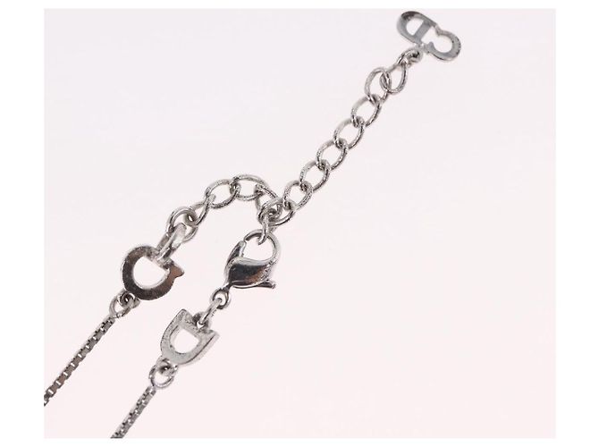 Christian Dior Halskette Metall Silber Authentisch BA13641 - Ansicht 14
