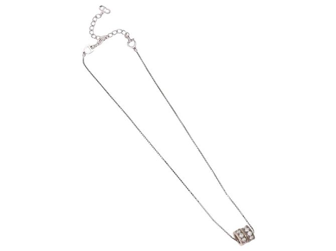 Christian Dior Halskette Metall Silber Authentisch BA13641 - Ansicht 2