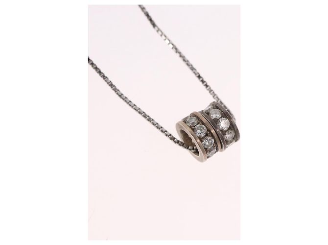 Christian Dior Halskette Metall Silber Authentisch BA13641 - Ansicht 3