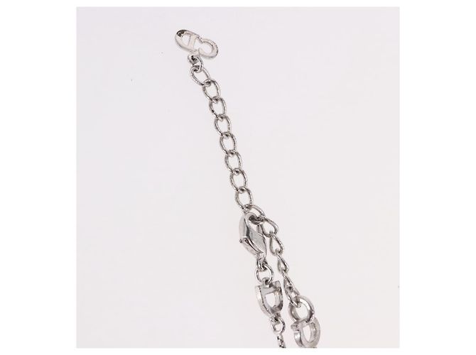 Christian Dior Halskette Metall Silber Authentisch BA13641 - Ansicht 8
