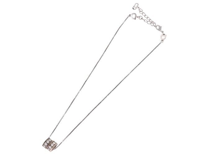 Christian Dior Halskette Metall Silber Authentisch BA13641 - Ansicht 9