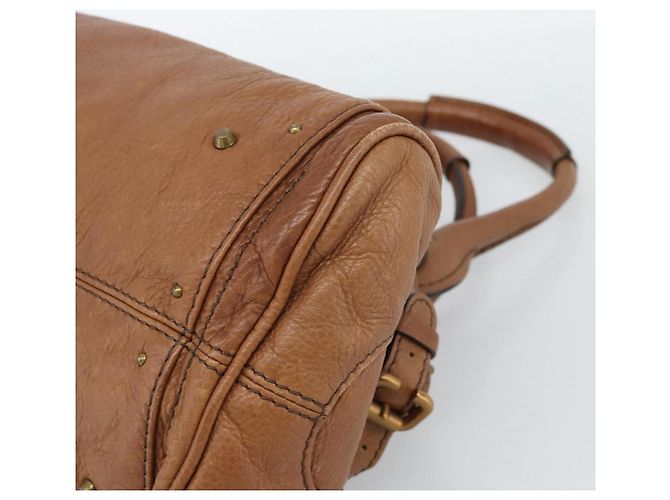 Chloé Borsa Chloe Paddington in Pelle Marrone Oro Argento Auth am11945V D'oro - vista 10