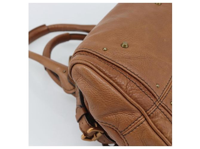 Chloé Borsa Chloe Paddington in Pelle Marrone Oro Argento Auth am11945V D'oro - vista 11